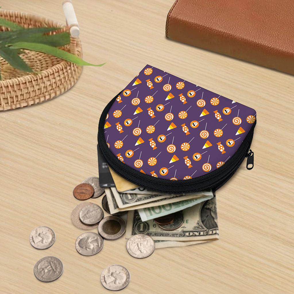 Cute Halloween Candy Pattern Print Coin Purse