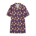 Cute Halloween Candy Pattern Print Cotton Hawaiian Shirt