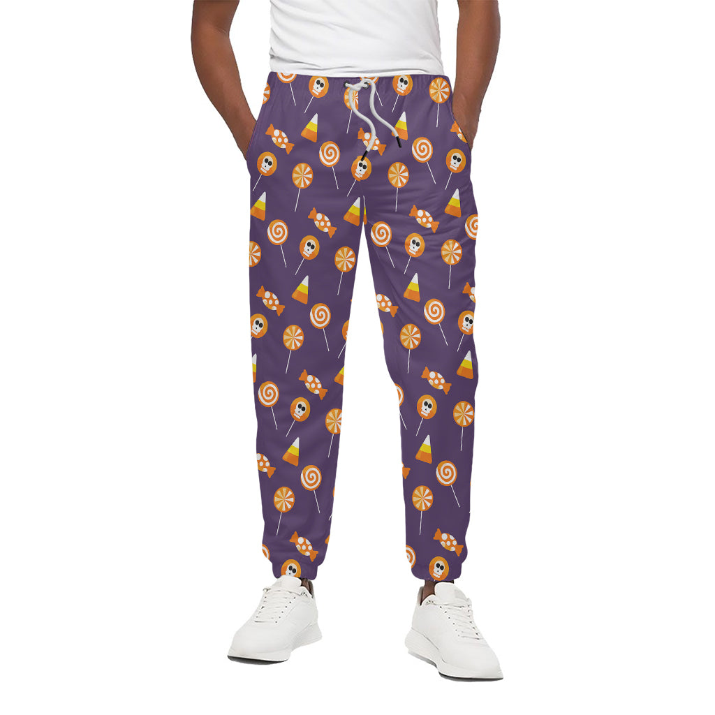 Cute Halloween Candy Pattern Print Cotton Pants