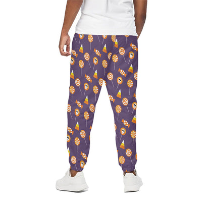 Cute Halloween Candy Pattern Print Cotton Pants