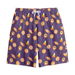 Cute Halloween Candy Pattern Print Cotton Shorts