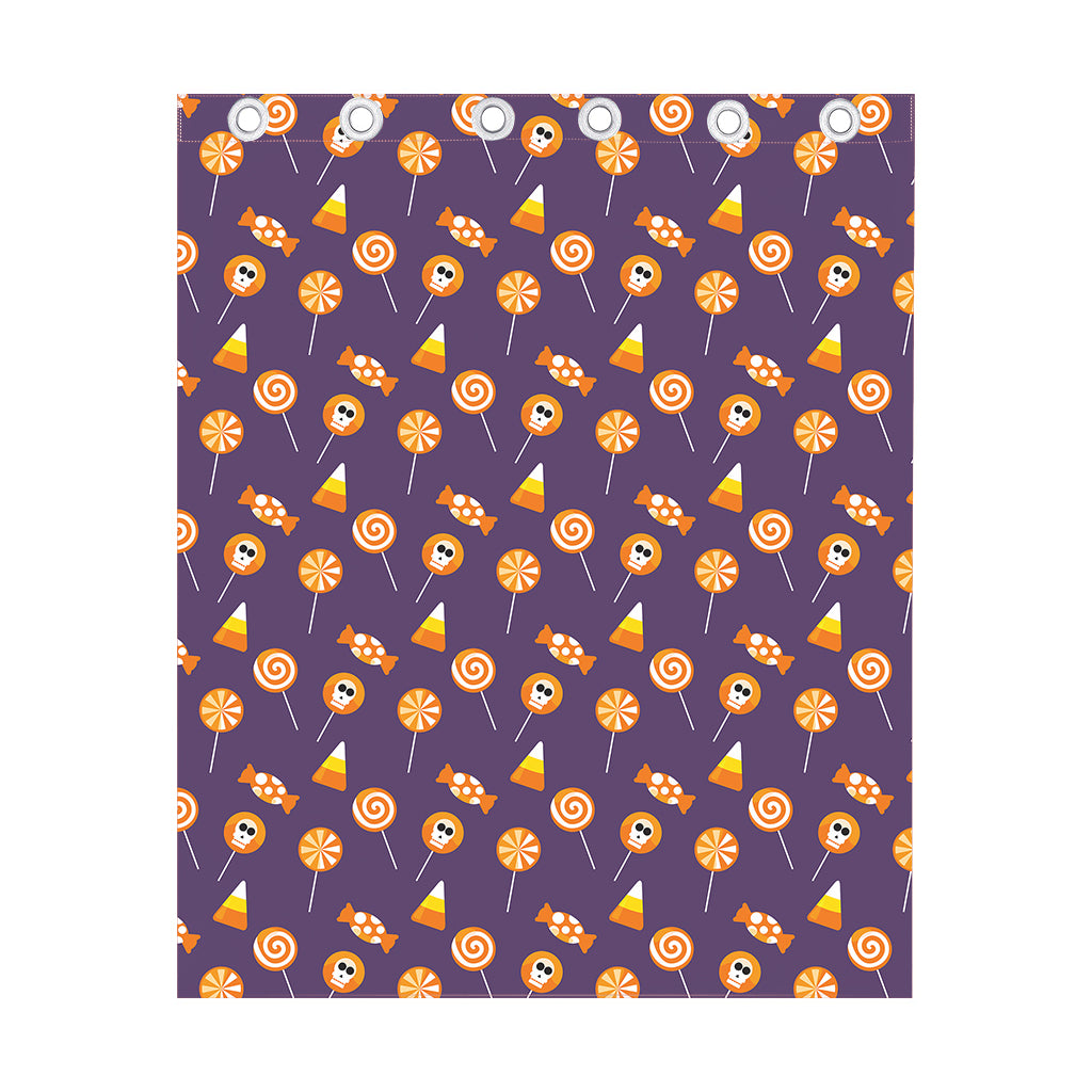 Cute Halloween Candy Pattern Print Curtain