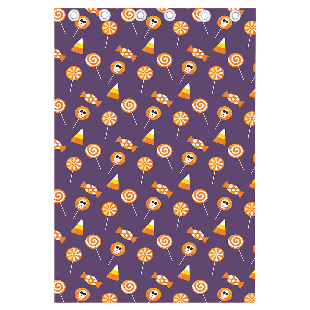 Cute Halloween Candy Pattern Print Curtain