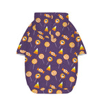 Cute Halloween Candy Pattern Print Dog Zip Up Hoodie