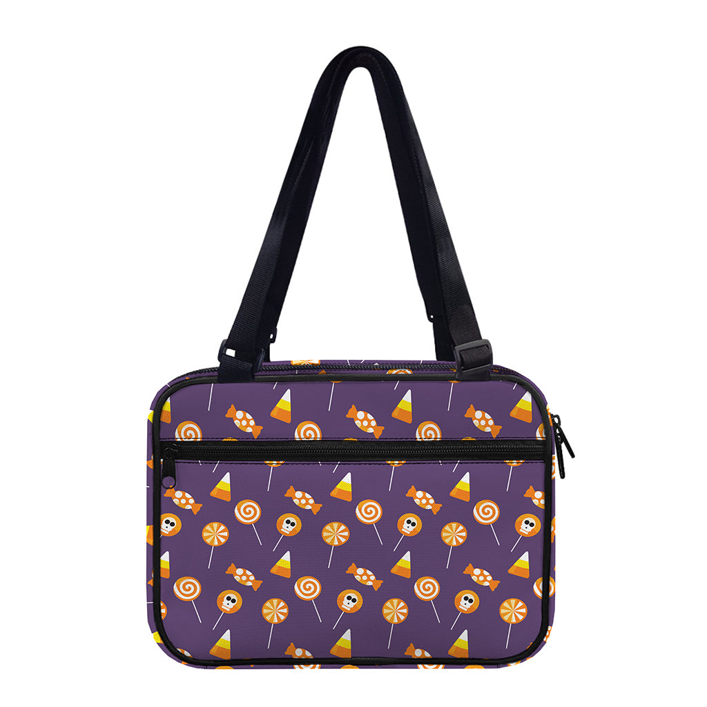 Cute Halloween Candy Pattern Print Double Strap Bible Bag