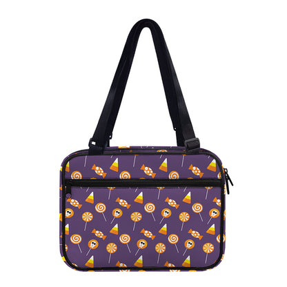 Cute Halloween Candy Pattern Print Double Strap Bible Bag