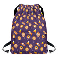 Cute Halloween Candy Pattern Print Drawstring Backpack