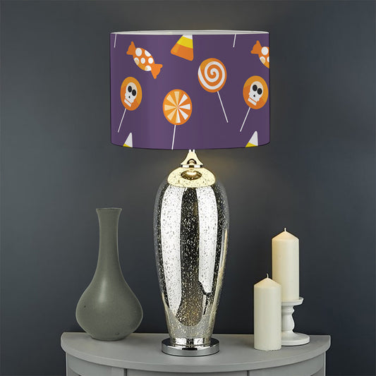 Cute Halloween Candy Pattern Print Drum Lamp Shade