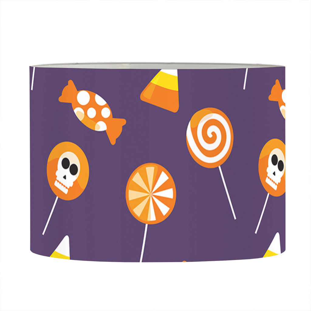 Cute Halloween Candy Pattern Print Drum Lamp Shade