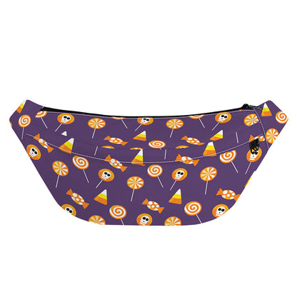 Cute Halloween Candy Pattern Print Fanny Pack