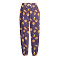 Cute Halloween Candy Pattern Print Fleece Lined Knit Pants