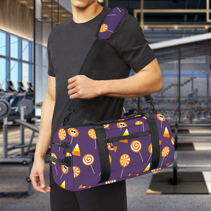 Cute Halloween Candy Pattern Print Gym Bag