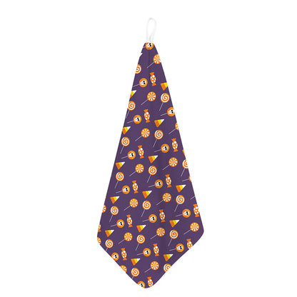 Cute Halloween Candy Pattern Print Hand Towel