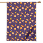 Cute Halloween Candy Pattern Print House Flag