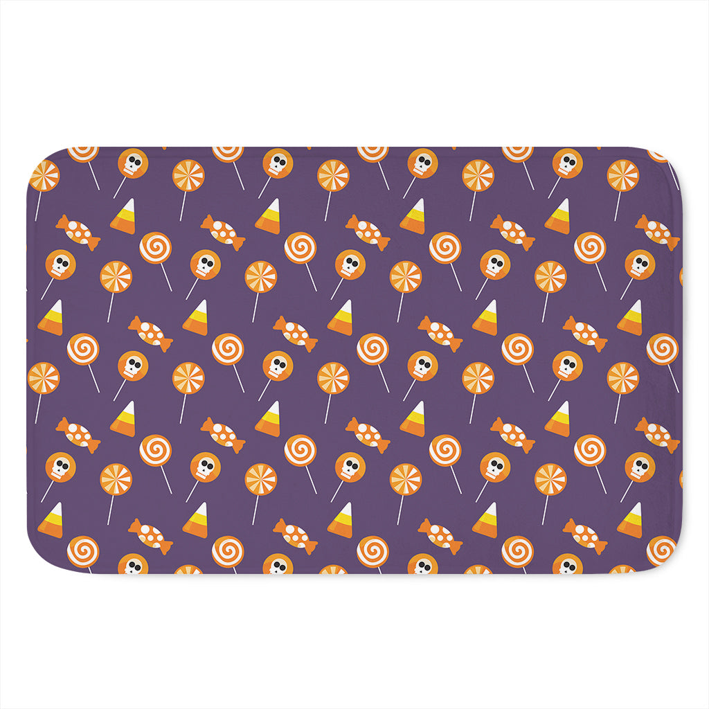 Cute Halloween Candy Pattern Print Indoor Door Mat
