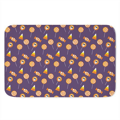 Cute Halloween Candy Pattern Print Indoor Door Mat