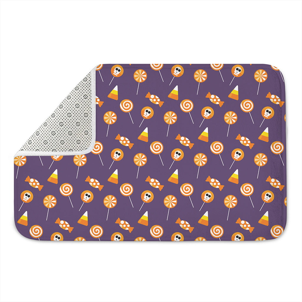 Cute Halloween Candy Pattern Print Indoor Door Mat