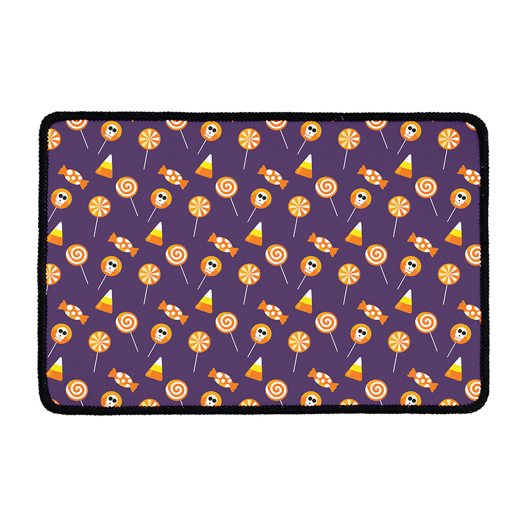 Cute Halloween Candy Pattern Print Kitchen Mat