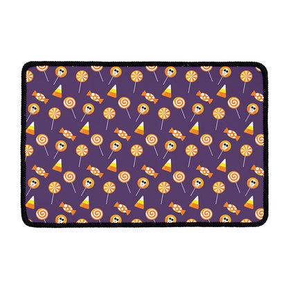 Cute Halloween Candy Pattern Print Kitchen Mat