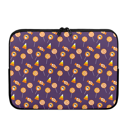 Cute Halloween Candy Pattern Print Laptop Sleeve