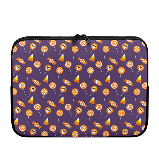 Cute Halloween Candy Pattern Print Laptop Sleeve