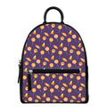 Cute Halloween Candy Pattern Print Leather Backpack