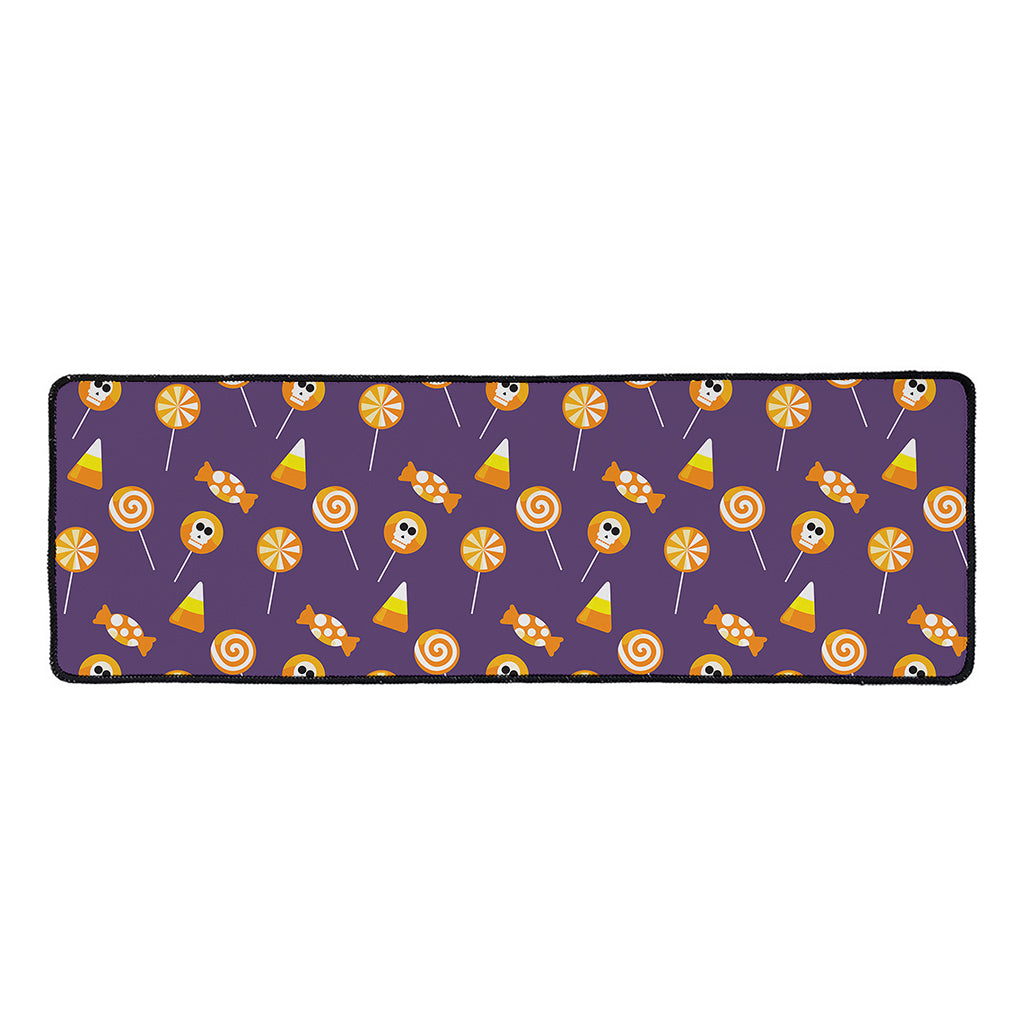 Cute Halloween Candy Pattern Print Long Kitchen Mat