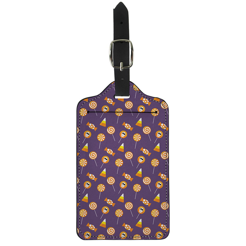 Cute Halloween Candy Pattern Print Luggage Tag