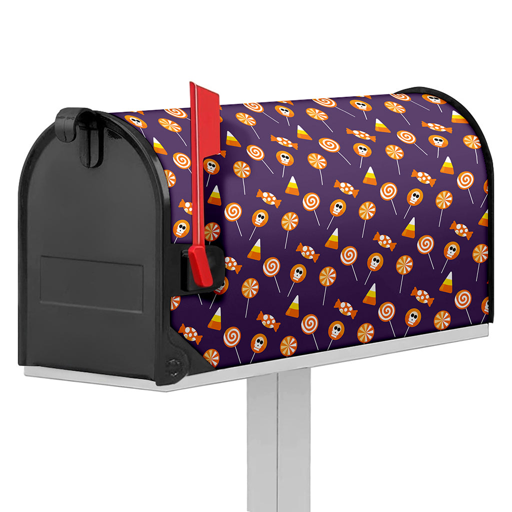Cute Halloween Candy Pattern Print Mailbox Cover