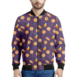 Cute Halloween Candy Pattern Print Men's Bomber Jacket