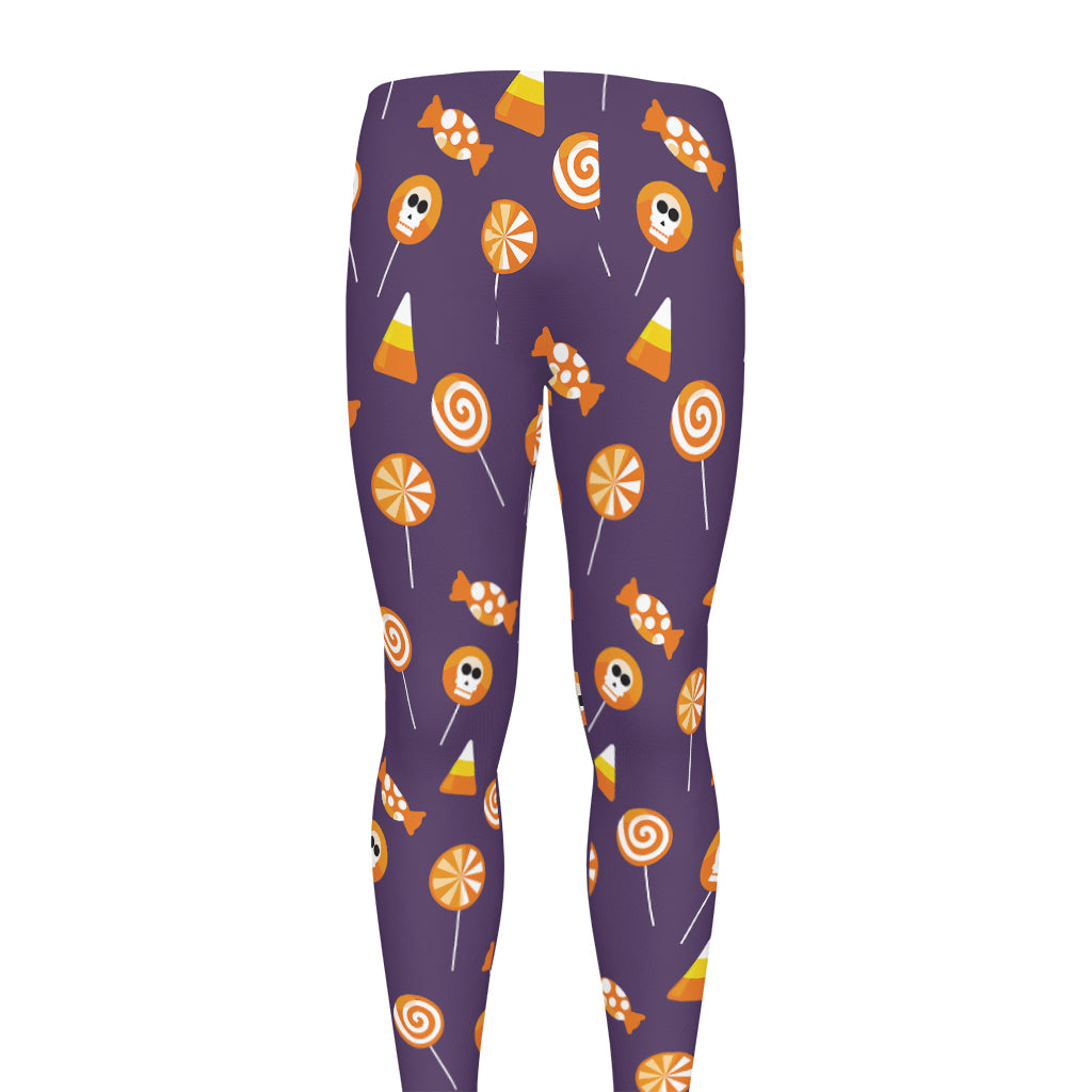 Cute Halloween Candy Pattern Print Men's leggings