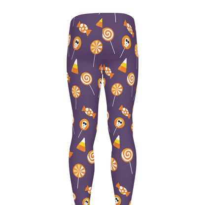 Cute Halloween Candy Pattern Print Men's leggings