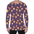 Cute Halloween Candy Pattern Print Men's Long Sleeve T-Shirt