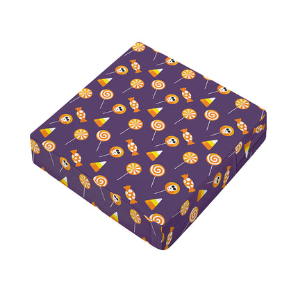 Cute Halloween Candy Pattern Print Outdoor Seat Cushion Cover