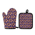 Cute Halloween Candy Pattern Print Oven Mitt And Pot Holder Set