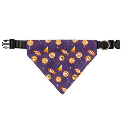 Cute Halloween Candy Pattern Print Over The Collar Dog Bandana