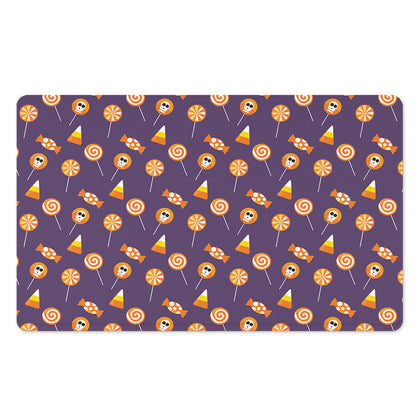 Cute Halloween Candy Pattern Print Polyester Doormat
