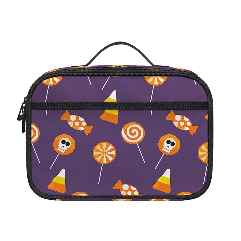 Cute Halloween Candy Pattern Print Portable Lunch Bag