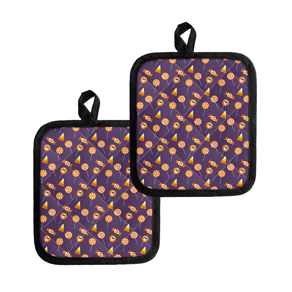 Cute Halloween Candy Pattern Print Pot Holders