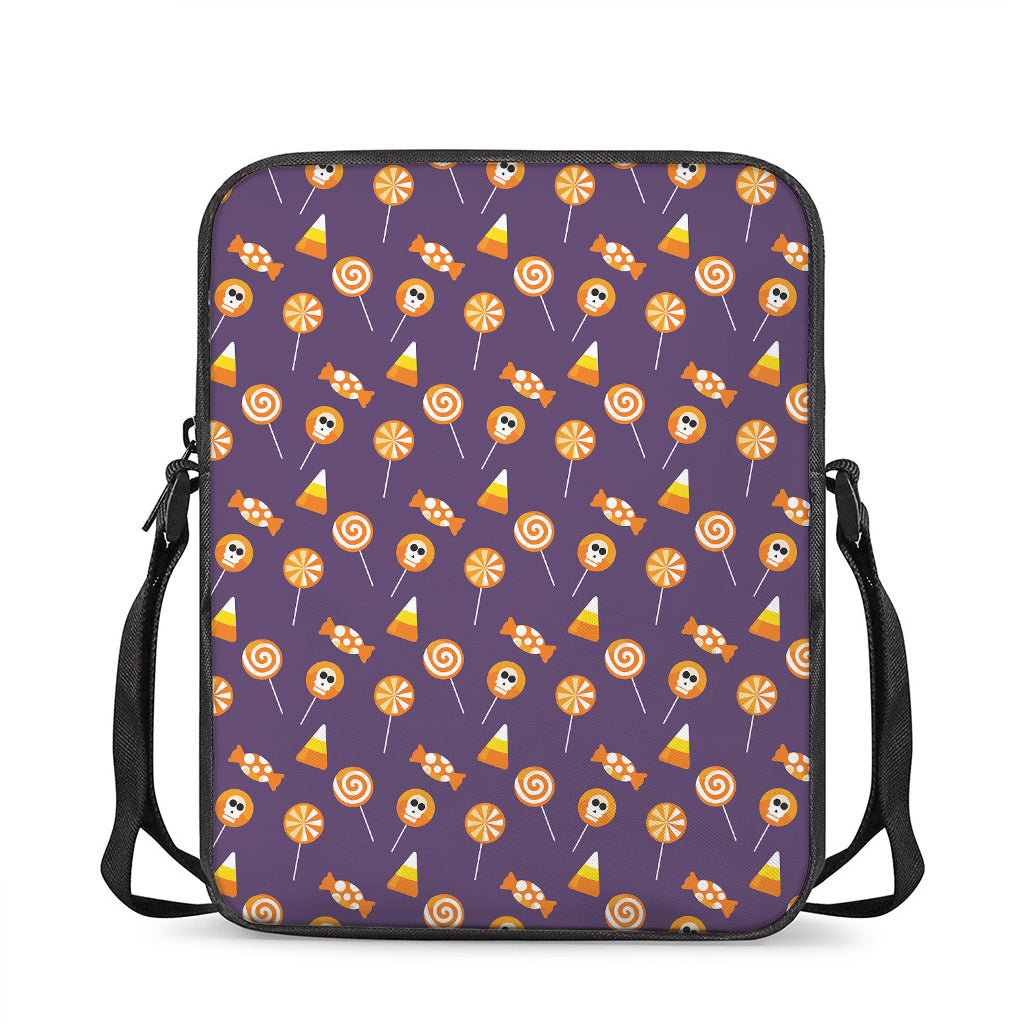 Cute Halloween Candy Pattern Print Rectangular Crossbody Bag