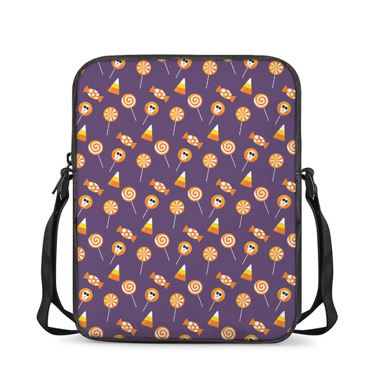 Cute Halloween Candy Pattern Print Rectangular Crossbody Bag