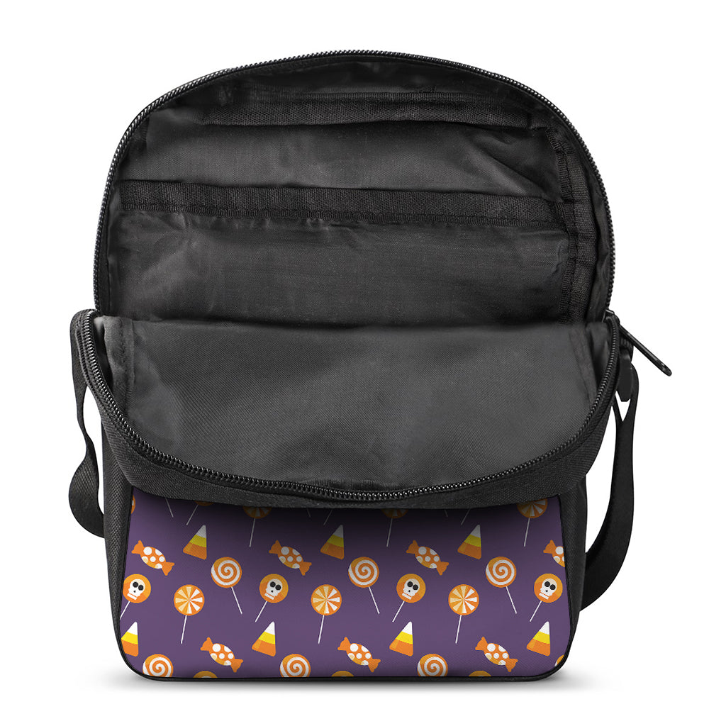 Cute Halloween Candy Pattern Print Rectangular Crossbody Bag