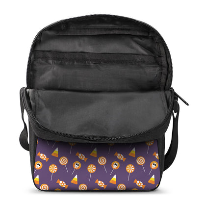 Cute Halloween Candy Pattern Print Rectangular Crossbody Bag