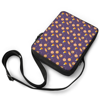 Cute Halloween Candy Pattern Print Rectangular Crossbody Bag