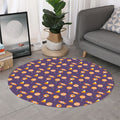 Cute Halloween Candy Pattern Print Round Rug