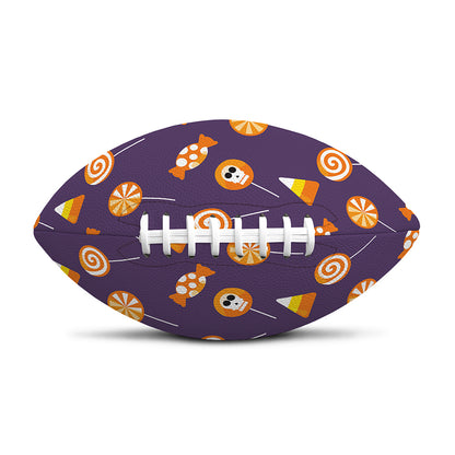 Cute Halloween Candy Pattern Print Rugby Ball