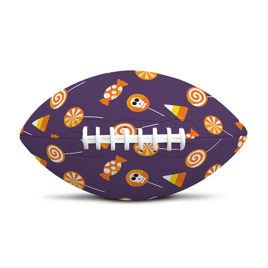 Cute Halloween Candy Pattern Print Rugby Ball