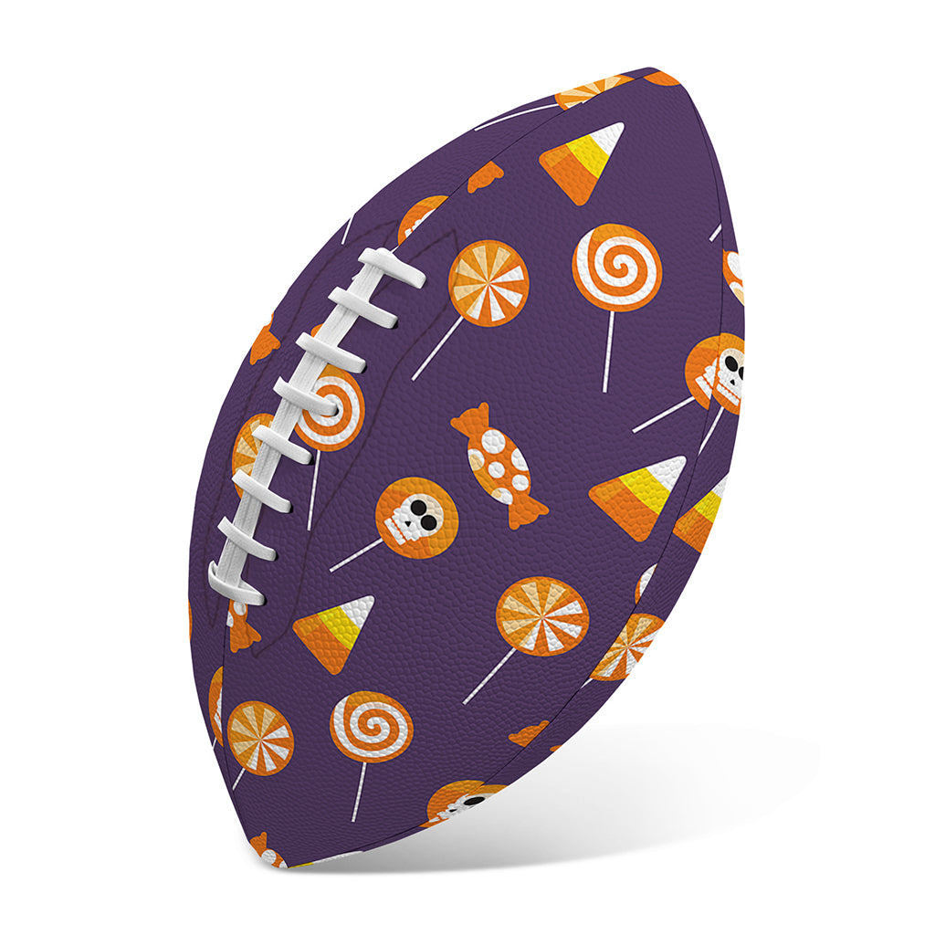 Cute Halloween Candy Pattern Print Rugby Ball