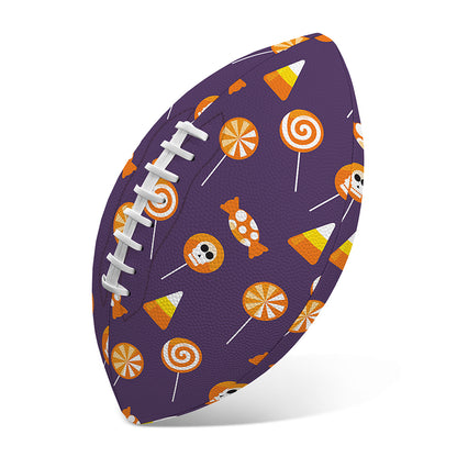 Cute Halloween Candy Pattern Print Rugby Ball