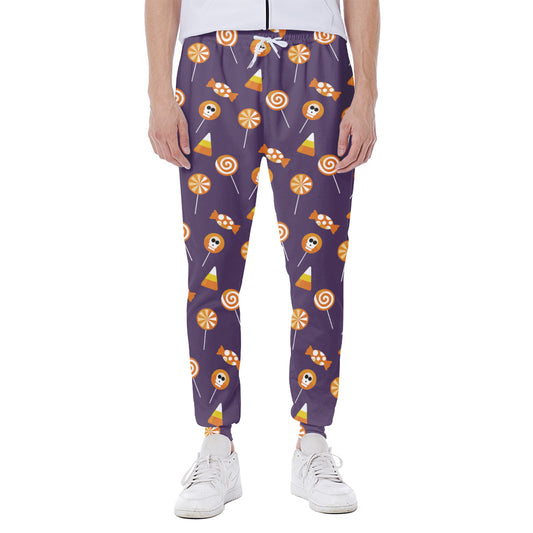 Cute Halloween Candy Pattern Print Scuba Joggers